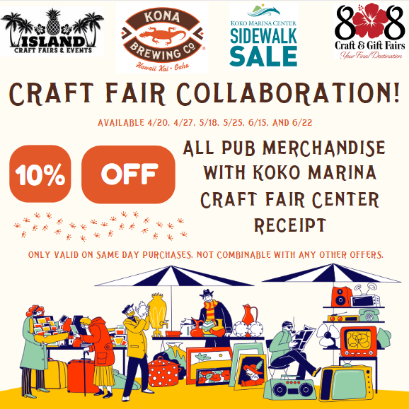 Kona Brewing Company Craft Fair Collaboration Discount